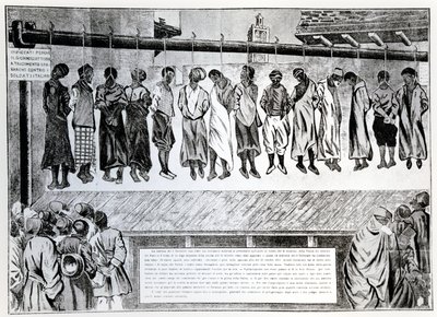 Public execution of citizens of Tripoli, who opposed the Italian invasion in 1911, from Simplicissimus magazine, 1912 by German School
