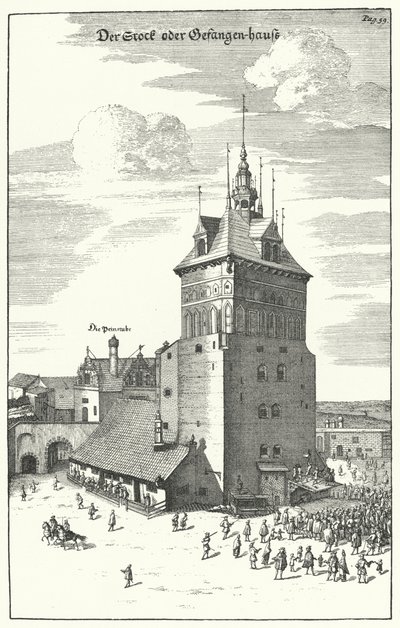 Public Flogging in Danzig at the End of the 17th Century by German School