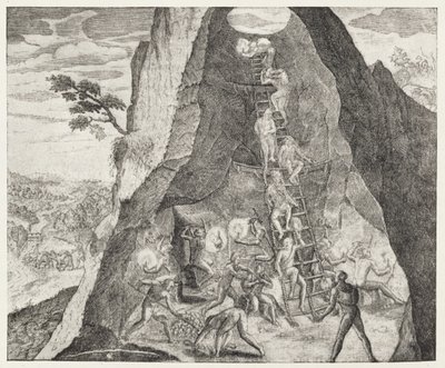 Quaint Picture of the Toilers in the Mines of Potosi, from Gottfried