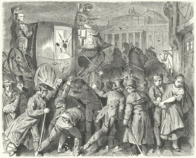 Revolt of the People of Brunswick Against Duke Charles II, 6 September 1830 by German School