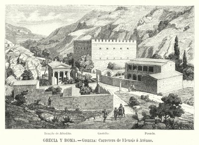 Road from Eleusis to Athens, Greece by German School
