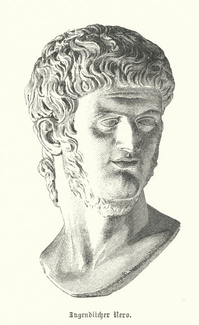 Roman Emperor Nero in his youth by German School