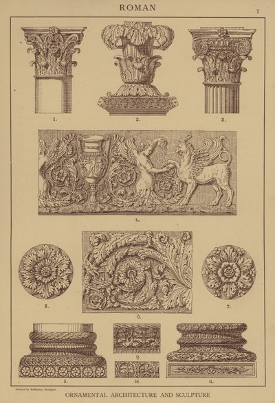 Roman, Ornamental Architecture and Sculpture by German School