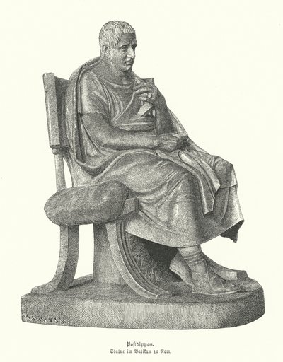 Roman copy of a statue of the Ancient Greek comic poet Posidippus by German School
