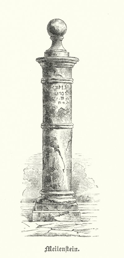 Roman milestone by German School
