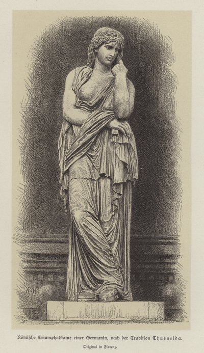Roman triumphal statue of a Germanic woman by German School