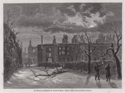 Ruins of the Chateau de Saint-Cloud, Paris, Destroyed by Prussian Shelling in 1870 During the Franco-Prussian War by German School