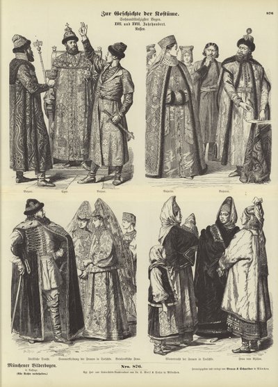 Russian Costumes by German School