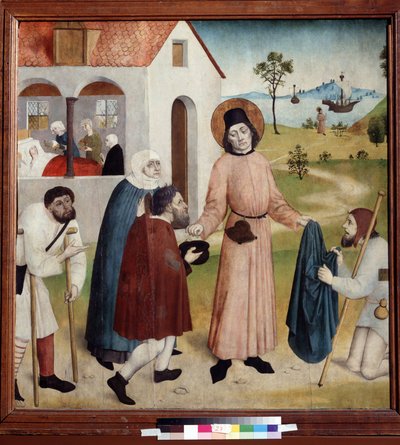 Saint Giles Distributing His Property Among the Poor by German School