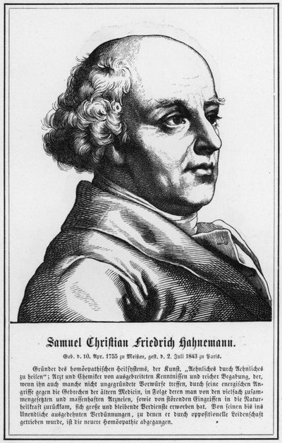 Samuel Christian Friedrich Hahnemann (engraving) by German School