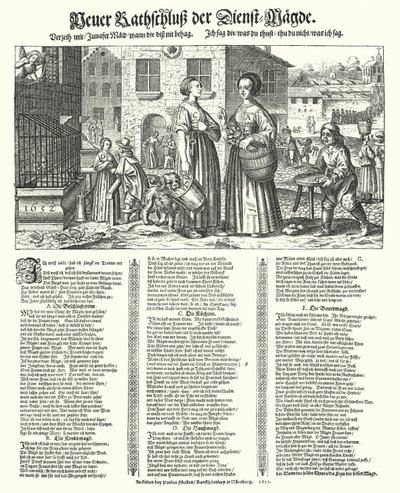 Satirical Poem on the Vices of Servants by German School