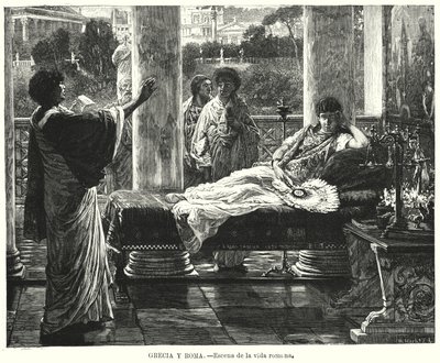 Scene of Life in Ancient Rome by German School