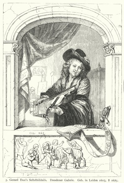Self-Portrait of the Dutch Golden Age Painter Gerrit Dou by German School