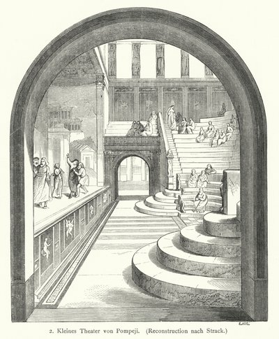 Small Theatre of Pompeii, Ancient Rome by German School