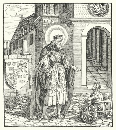 St. Edward the Confessor, King of England (engraving) by German School