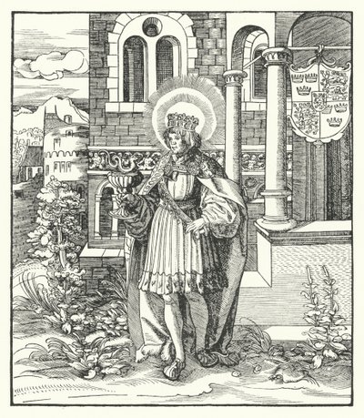 St Edward the Martyr, King of England by German School