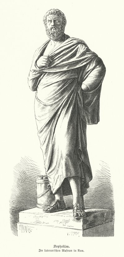 Statue of Sophocles, Ancient Greek playwright by German School