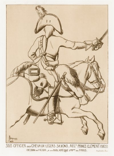 Sub-officer in the Chevau-leger of Saxony, Regiment of Prince Clement by German School