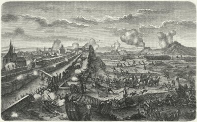 Swedish troops attacking the defences of Prague by German School