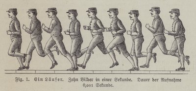 Ten Pictures of a Running Man Taken in One Second by German School