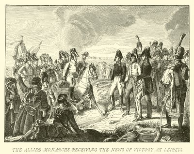 The Allied Monarchs Receiving the News of Victory at Leipzig by German School
