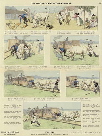 The Angry Bull and the Railway by German School
