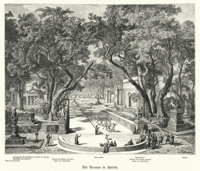 The Dromos in Sparta, Ancient Greece by German School