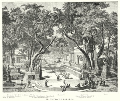 The Dromos in Sparta, Ancient Greece by German School