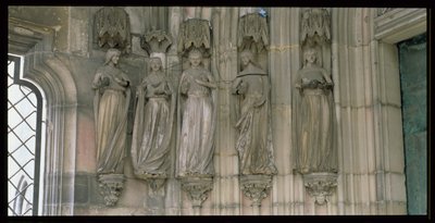 The Five Wise Virgins, jamb figures from the Paradise Portal, figures carved c.1250, porch built c.1350 by German School