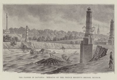 The Floods in Bavaria, Remains of the Prince Regent