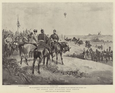 The German Army Manoeuvres near Stettin by German School