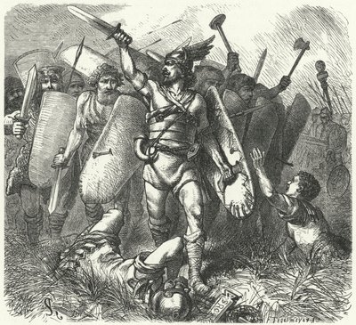 The Germans at War with the Romans by German School