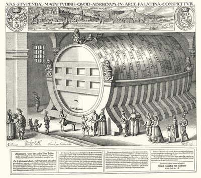 The Heidelberg Tun (engraving) by German School