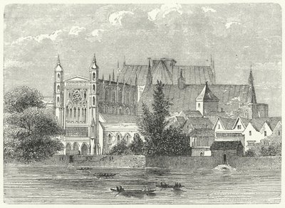 The Houses of Parliament at Westminster in the time of King Charles I by German School