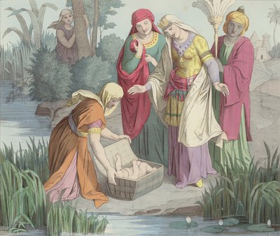 The Infant Moses is Found by German School