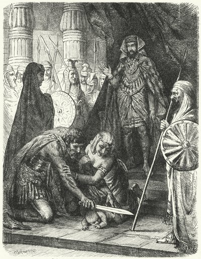 The Judgment of Solomon (engraving) by German School