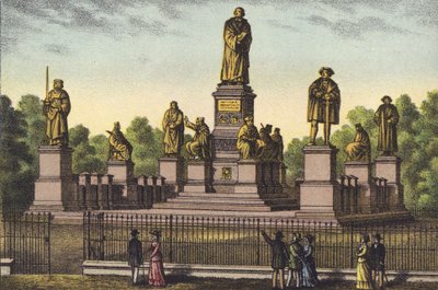 The Luther Monument in Worms by German School