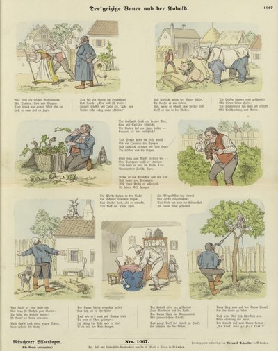 The Miserly Farmer and the Goblin by German School