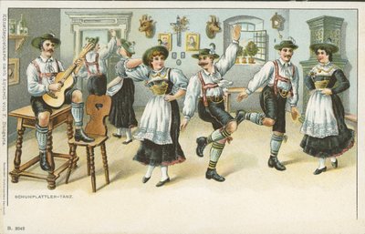 The Schuhplattler Dance by German School