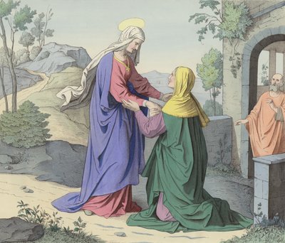 The Visitation of St Elizabeth by German School