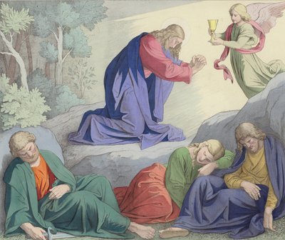 The Agony in the Garden by German School