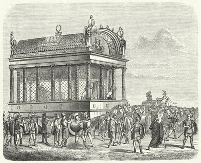 The Funeral Carriage of Alexander the Great by German School