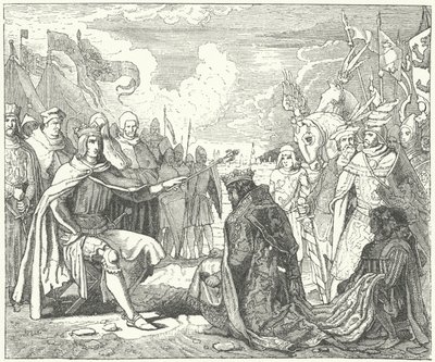 The restoration of Ottokar II as King of Bohemia by Rudolf of Habsburg by German School
