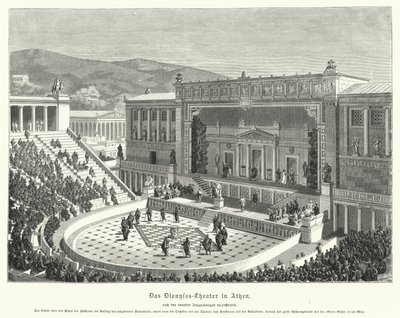 Theatre of Dionysus Eleuthereus, Athens, Ancient Greece by German School