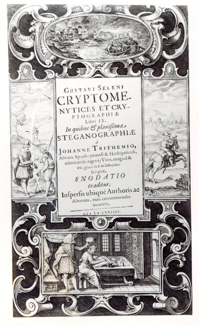 Title Page to Book 9 of Cryptomenysis and Cryptography by Gustavus Selenus (Augustus, Duke of Brunswick), 1624 by German School
