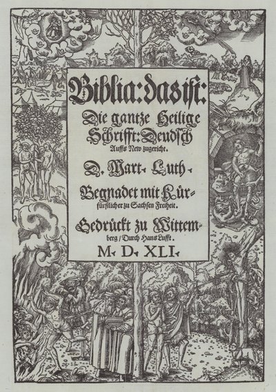 Title Page of a 1541 Edition of Martin Luther