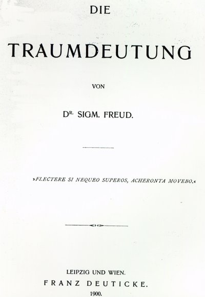 Titlepage to Die Traumdeutung by Sigmund Freud, Published in 1899 by German School