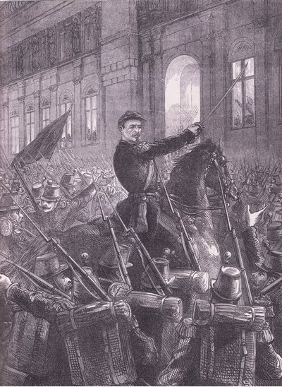 Trochu Rallying the National Guards Outside Hotel de Ville by German School