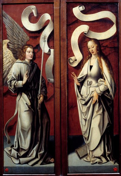 Virgin Mary and Angel of the Annunciation (detail) by German School