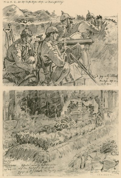 Western Battlefield Scene by German School